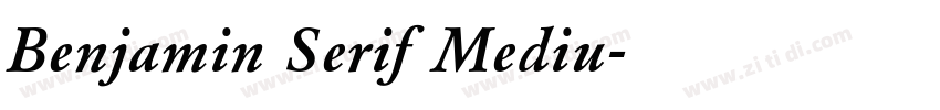 Benjamin Serif Mediu字体转换